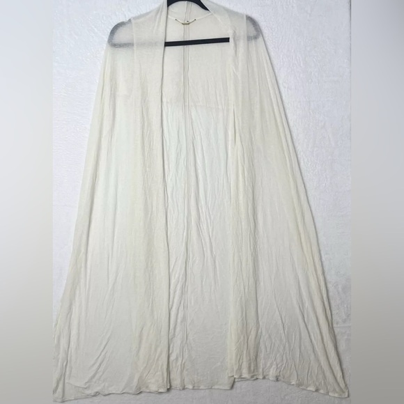 THE ROW Sheer Gauze Cream Duster Elegant Regal Boho Oversized Made In USA FLAW - Picture 1 of 8